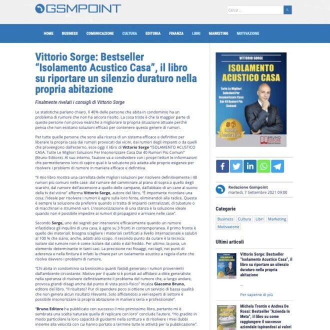 Comunicato Stampa Insonorizzare Casa